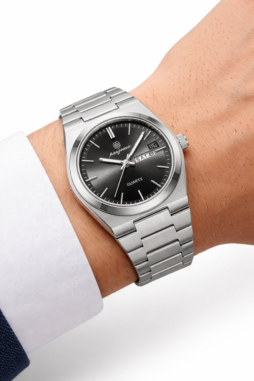 Midnight Black Men's Wristwatch