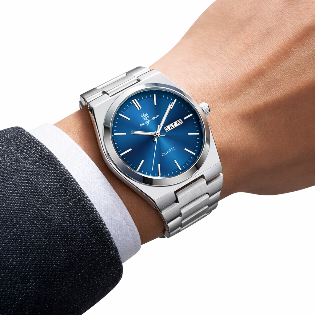 Navy Blue Men's Wristwatch