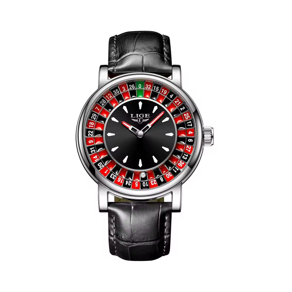 Roulette Wheel Design Men's Wristwatch