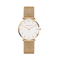 Crystal White and Royal Gold Women's Wristwatch