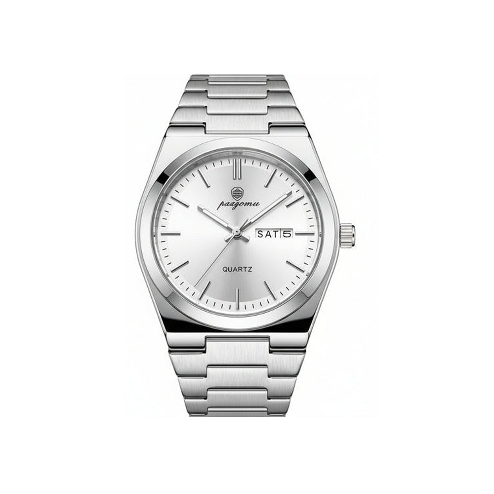 Crystal White Men's Wristwatch