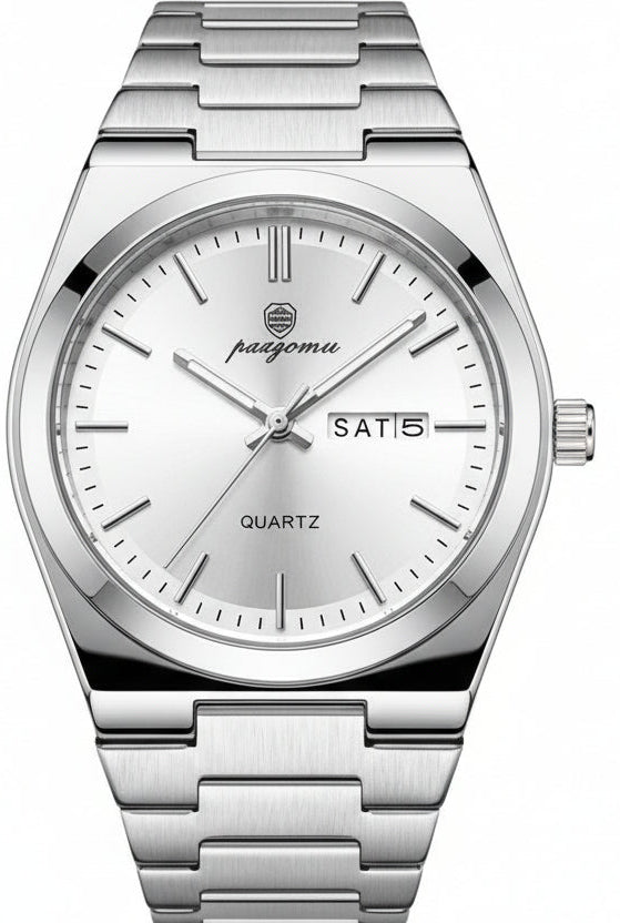 Crystal White Men's Wristwatch